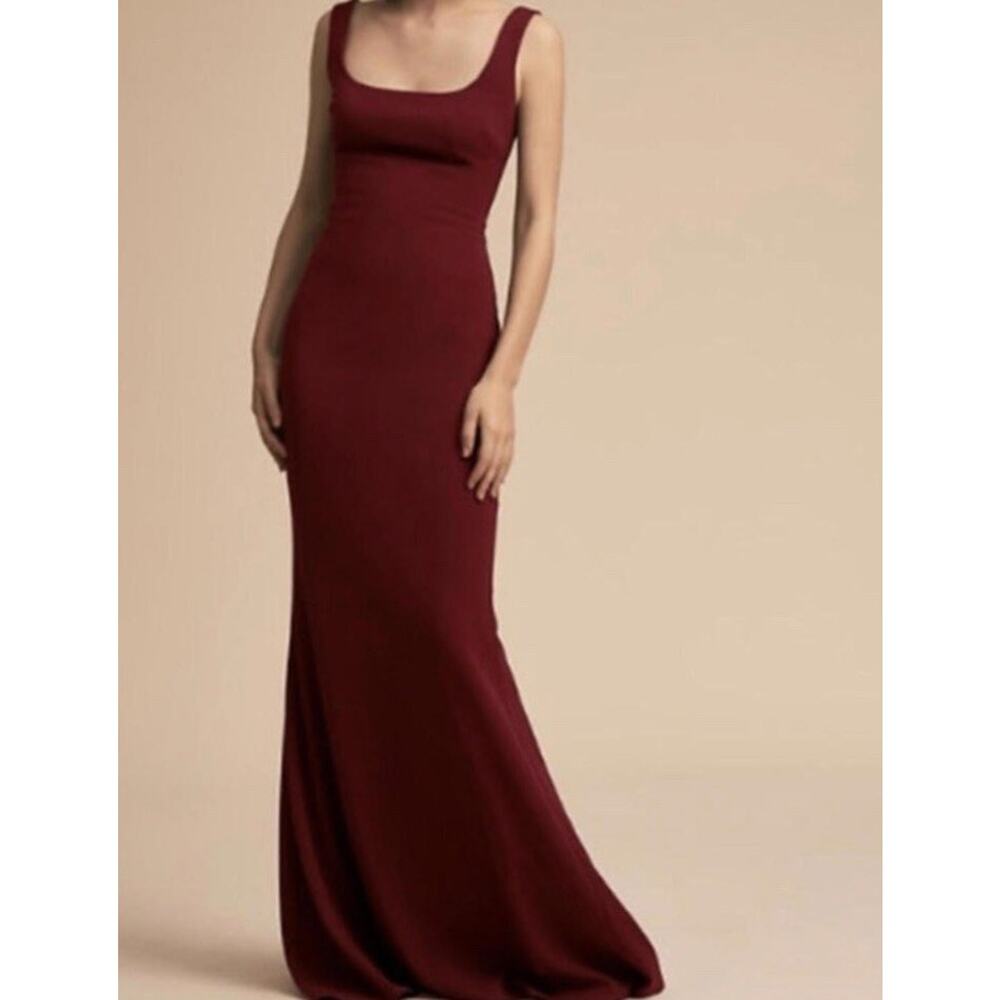 Katie May Lucy Gown Dress Square Neck Burgundy Women’s Size 12